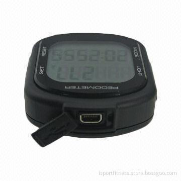 Sports 3D LED USB Pedometer with 12/24 Hours Display Format, Exercise Timer